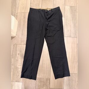 Mens Black Pinstripe Pants